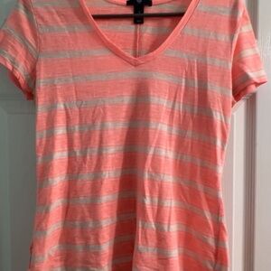 Gap Pink and White Striped Shirt